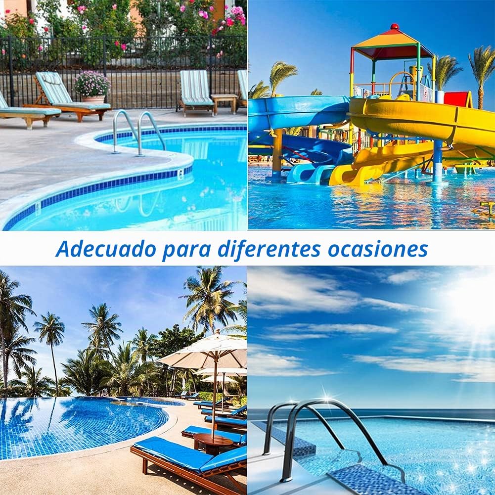 Aspiradora de Piscina, Aspirador de Piscina Manual, Aspiradora Piscina Pequeña, Kit Limpieza Piscina Desmontable, Kit de Limpieza Piscina, Aspiradora de Piscina Fondo, para Piscinas, Spas,con Guantes