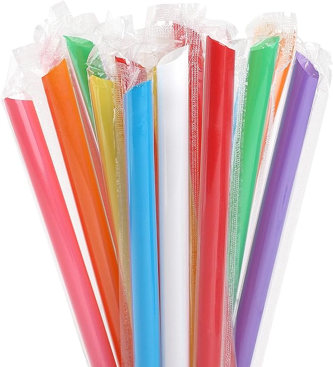 MYJIE jumbo disposable smoothie straws