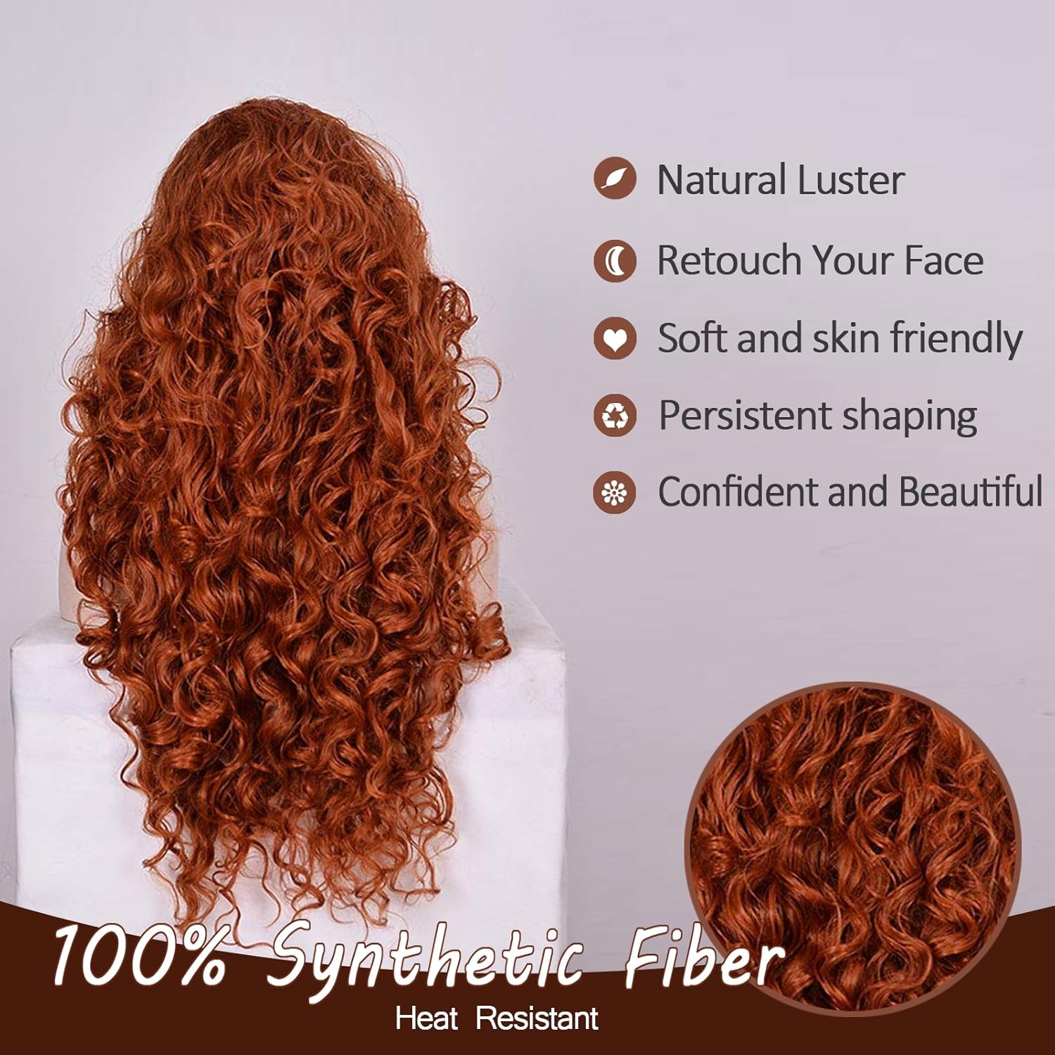 MORTICIA Long Curly Supper Long Fluffy Big Curly Women Costume Cosplay Wig - Image 3