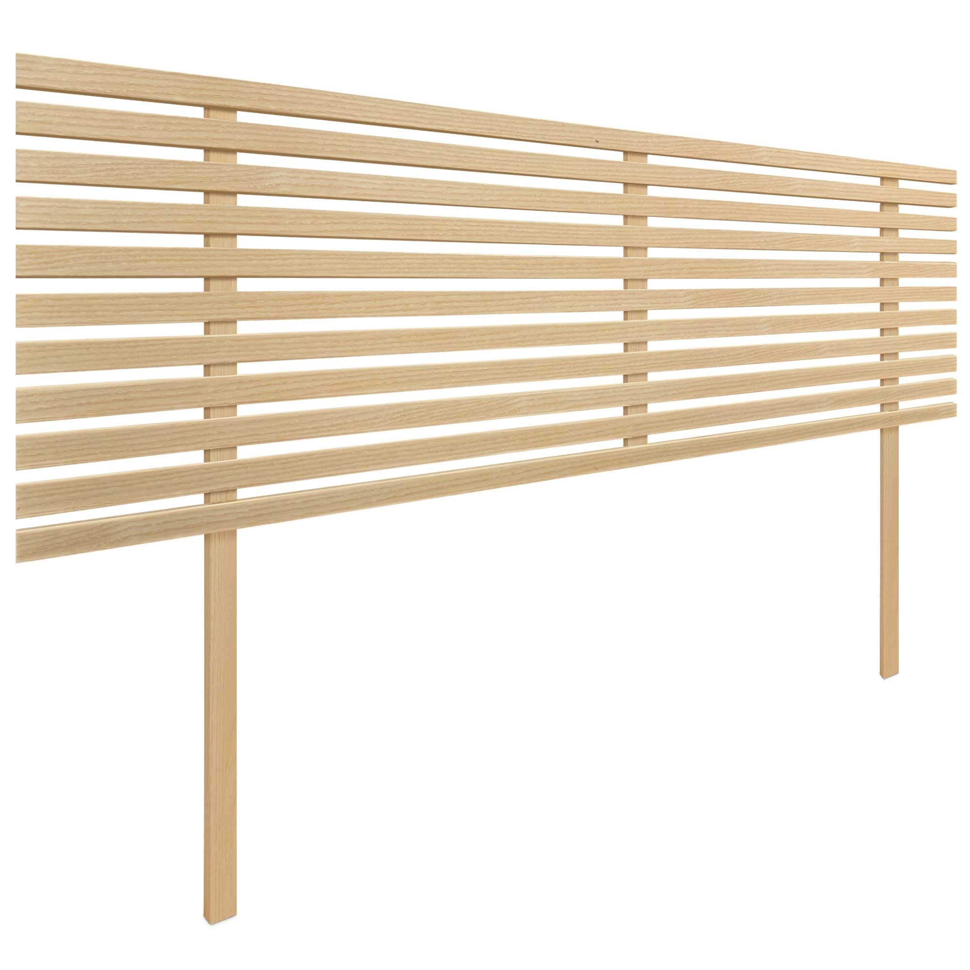 DHOME Recycled MDF Headboard with Legs Japanese Style Bed Pallets Hardware Included (160 cm, Natural Wood)