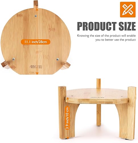 Miniatura 5 de Dispensador de bebidas, dispensador de bebidas y soporte dispensador de agua. Se adapta a un diámetro máximo de 9.5 pulgadas, madera de bambú natural