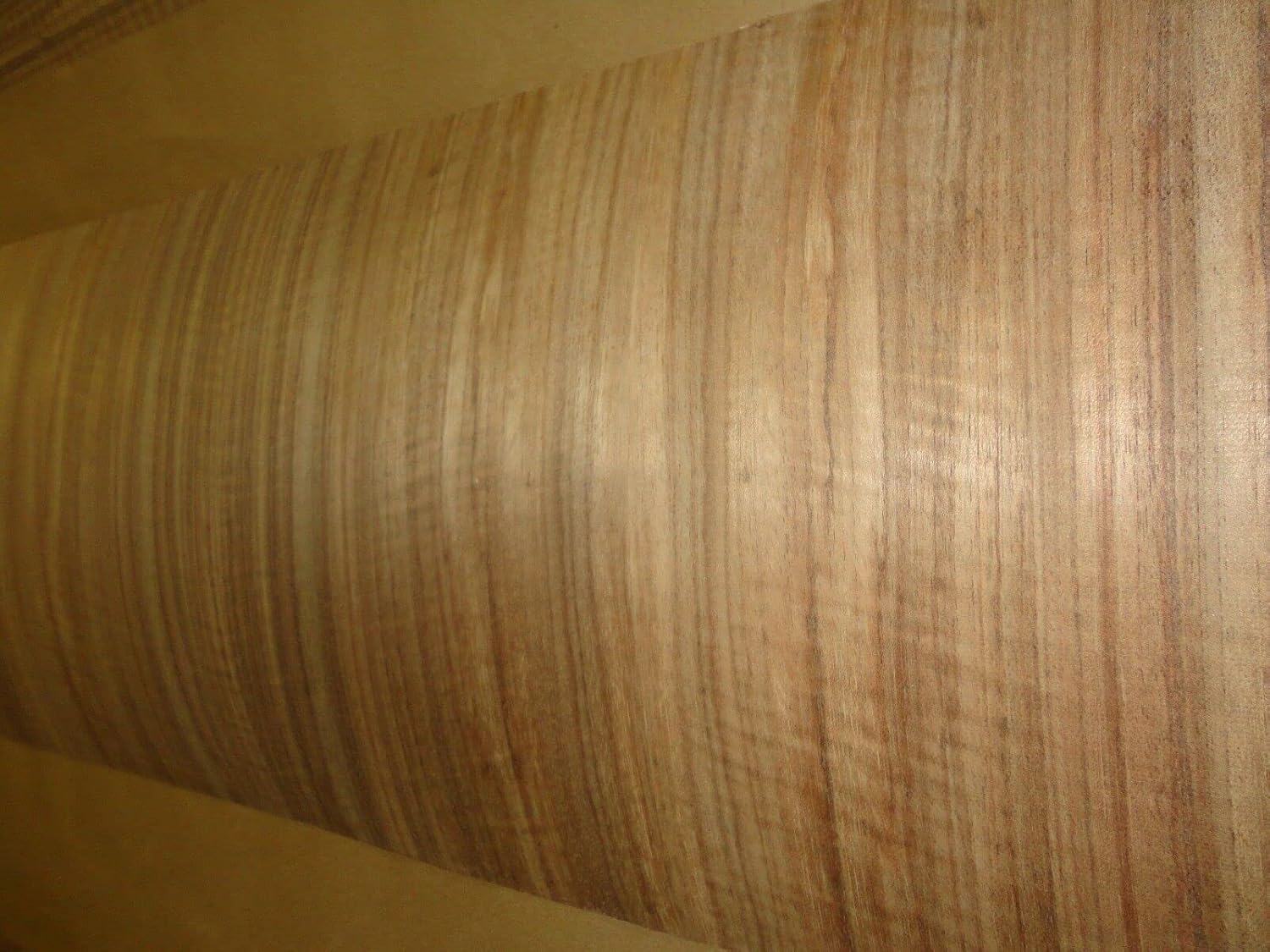 Etimoe Figured Wood Veneer 48" x 12" with Wood Backer 1/25th Thickness AA