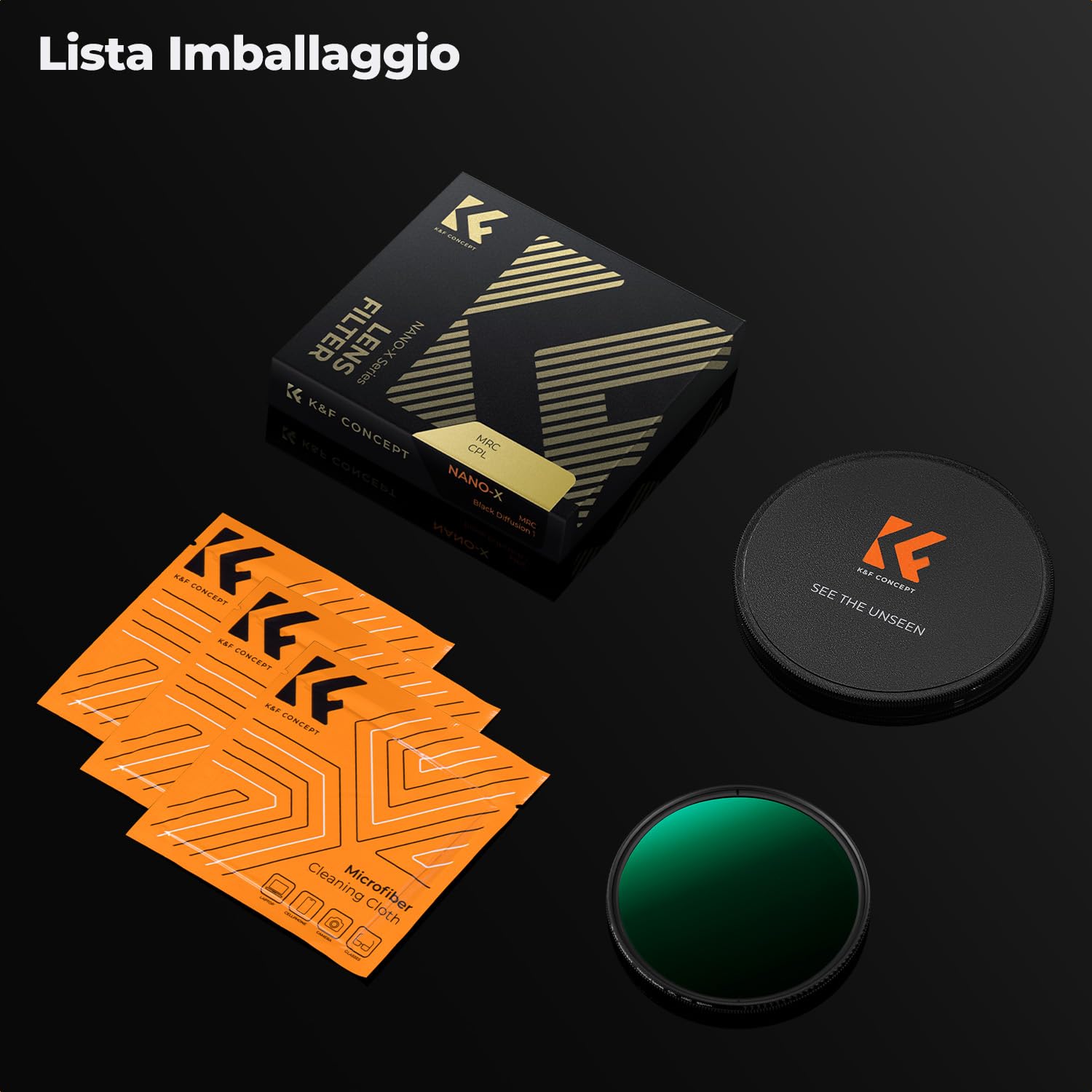 K&F CONCEPT Nano-Xcel 77mm Filtro Polarizzatore Circolare Filtro CPL, Filtro Polarizzatore in Vetro Ottico con 28 Strati Rivestimento Nano