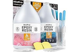 Nicpro 2 Gallon Crystal Clear Art Resin