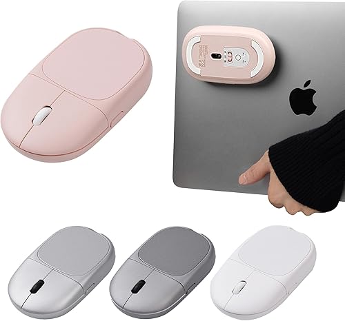 ventaron Magnito Mouse - Ratón inalámbrico compacto para MacBook iPad portátil, magnético, Bluetooth, clics silenciosos, el mejor mouse de viaje,