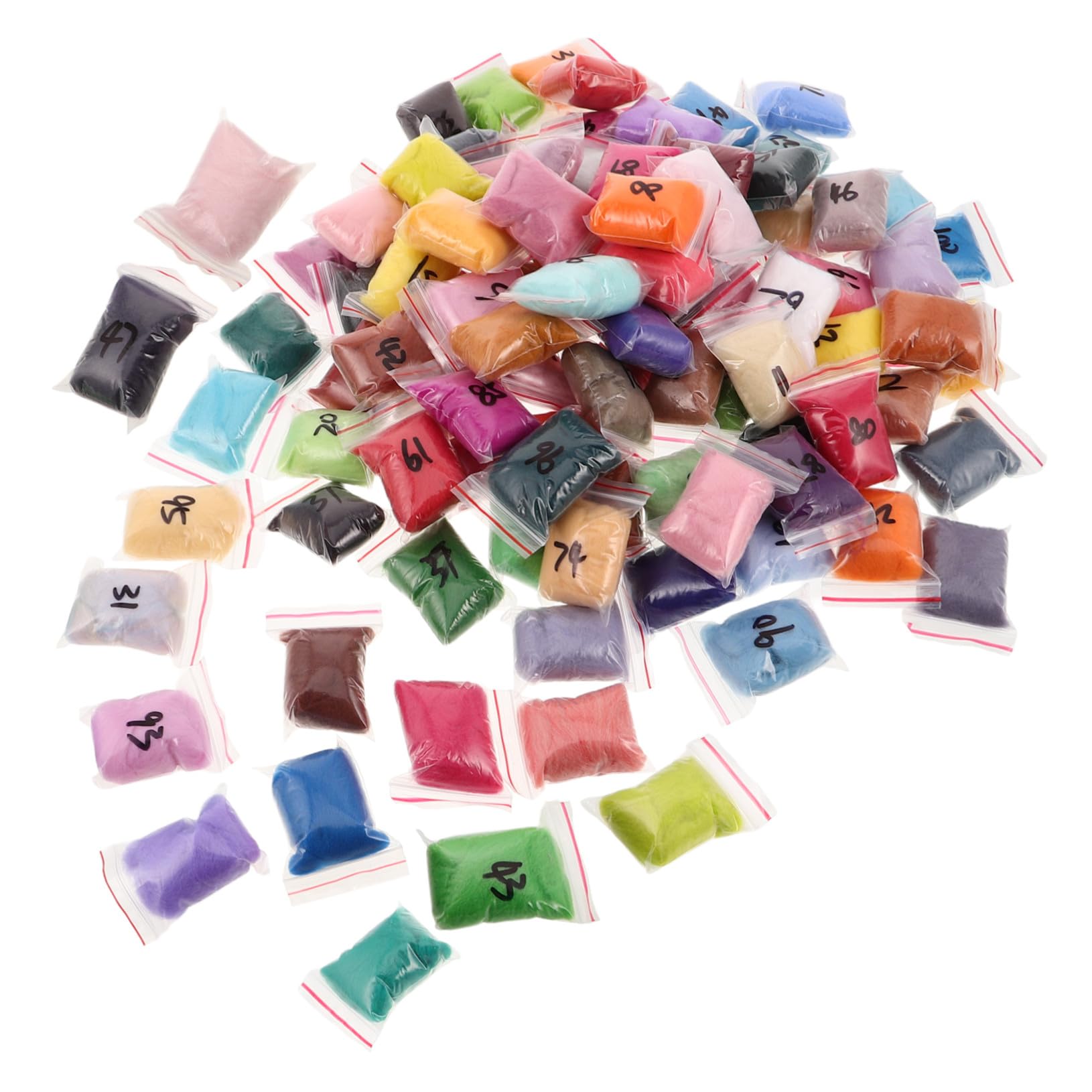 Lana para Fieltrar Aguja 100 Piezas 100 Colores para Manualidades