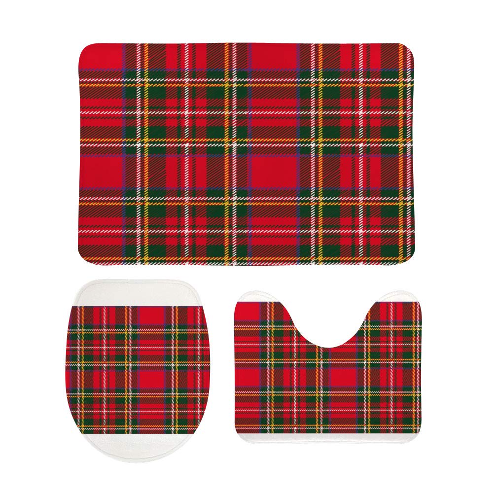 Tapis de salle de bain antidérapant lot de 3 sécurité WC