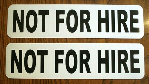 Letrero y placa para el hogar, oficina, garaje y otras decoraciones de negocios (2) No es de alquiler magnético de 3 pulgadas y 12 pulgadas, negro