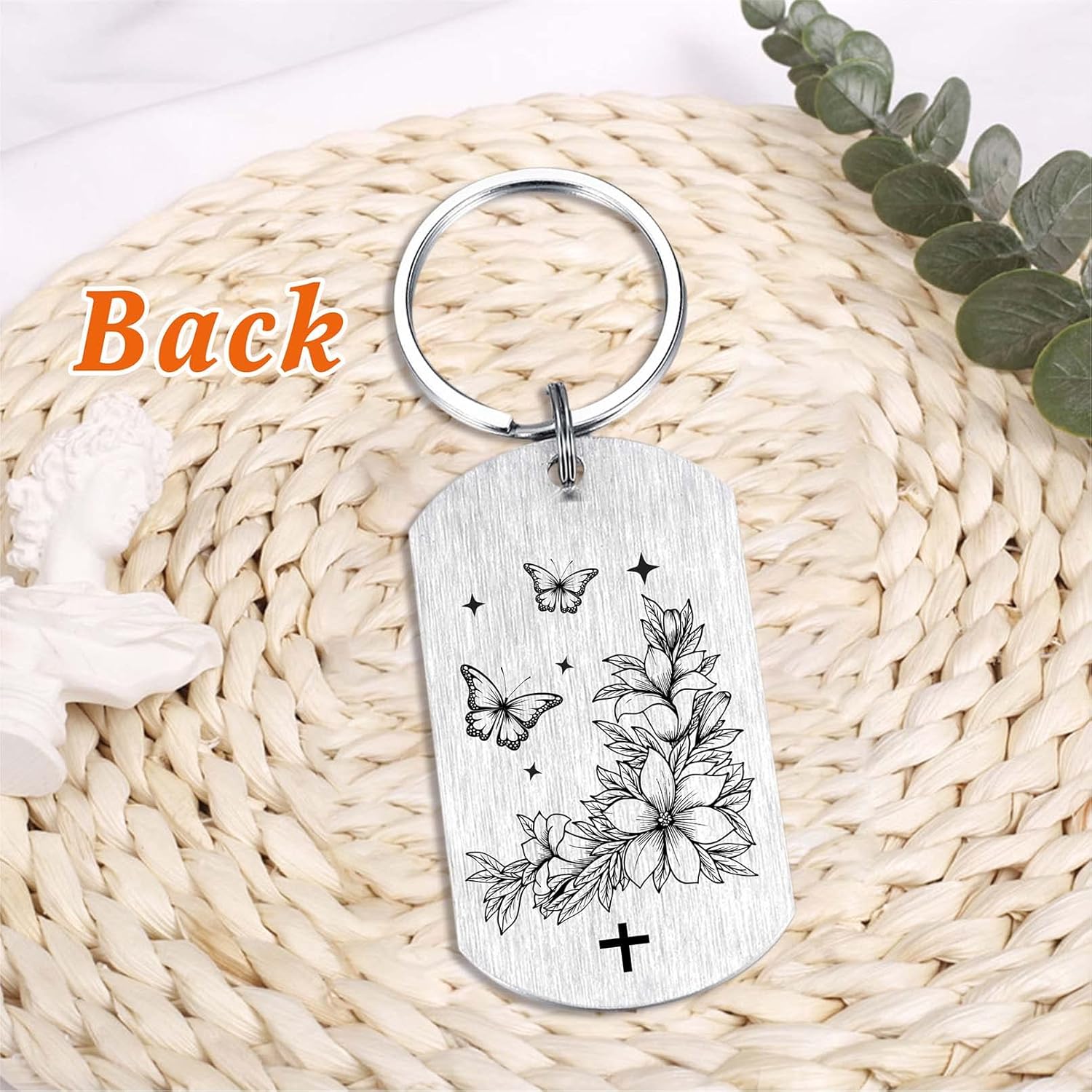 SOUSYOKYO Religious Keychain Christian Gift for Women Men, Godly Ideas, Thank God Spiritual, Bible Verse Healing, Religion Halloween Christmas - Image 5