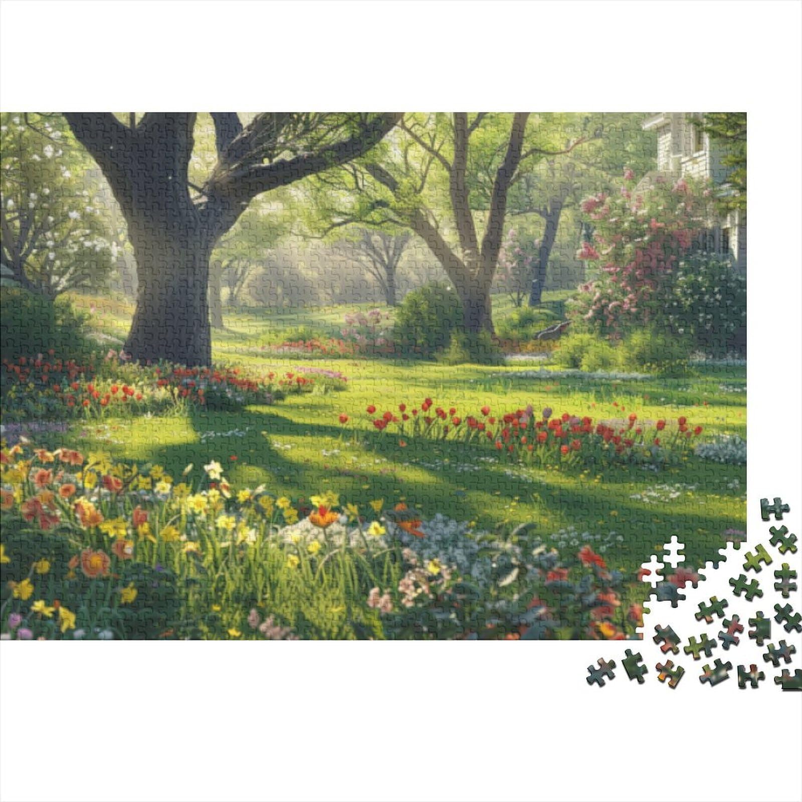 Puzzle en bois de 1000 pièces motif wild flower, un jeu de précision durable