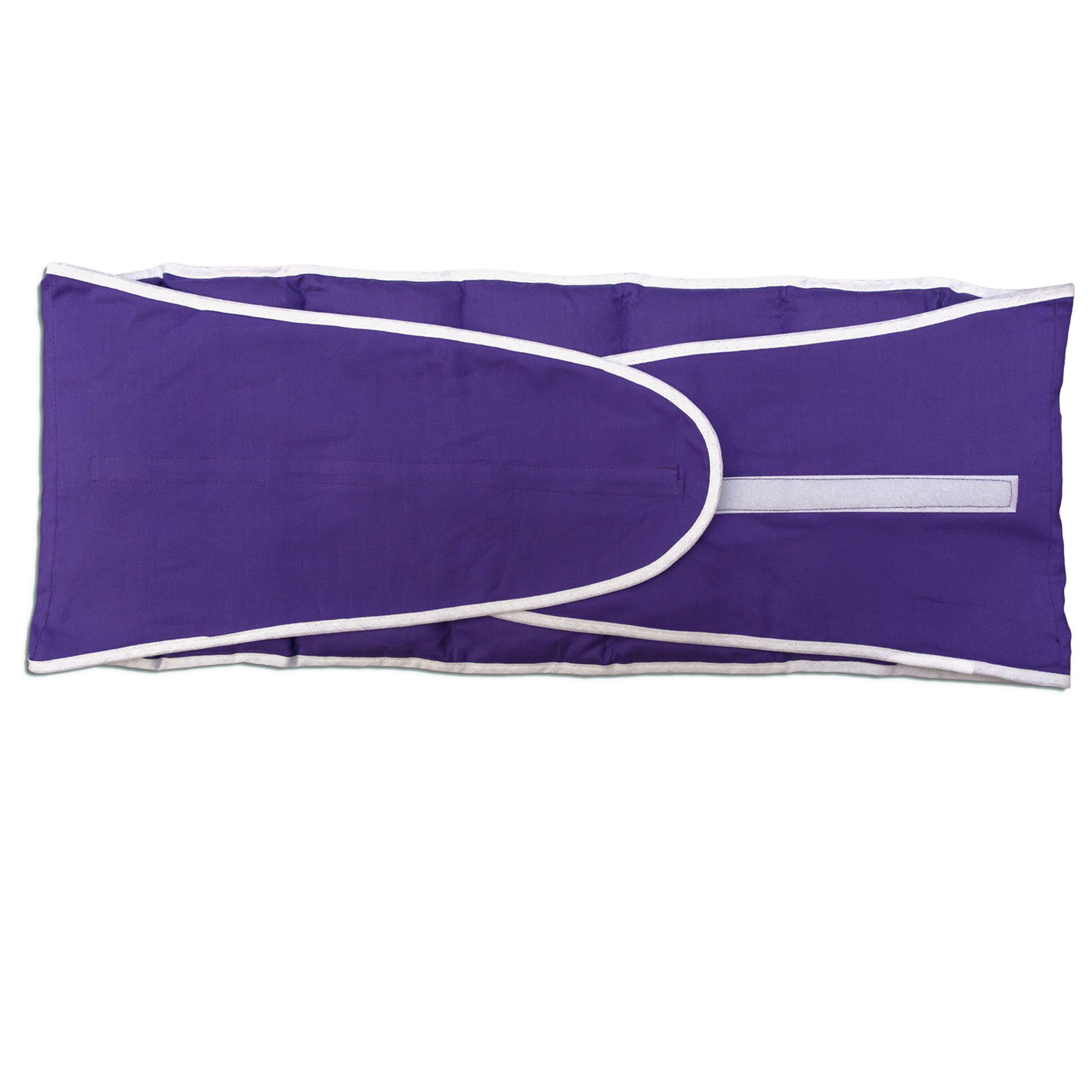 Cuscino lombare XXL con chiusura a strappo - Cintura termica con 7 compartimenti, semi di grano - Viola - ca. 135cm -Grande cuscino riscaldabile per la schiena