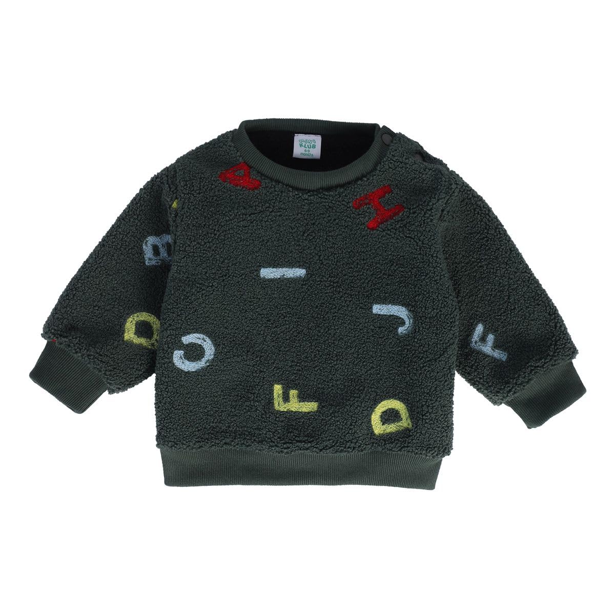 miniklub Baby Boys Round Neck Full Sleeve Knit Sweat Shirt (Green Color)-picture-20