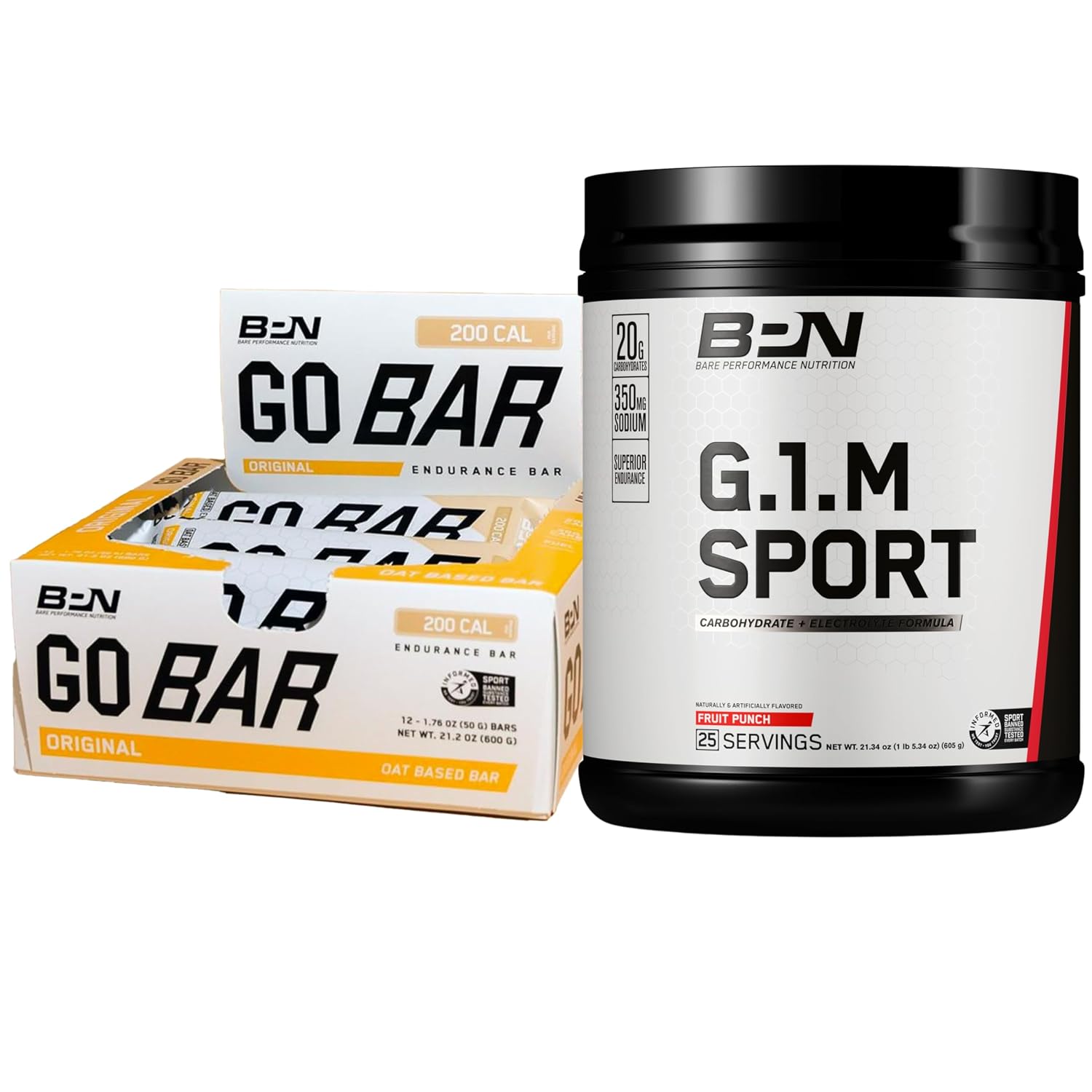 BARE PERFORMANCE NUTRITION BPN Go Bar & G.1.M Sport Fruit Punch Bundle