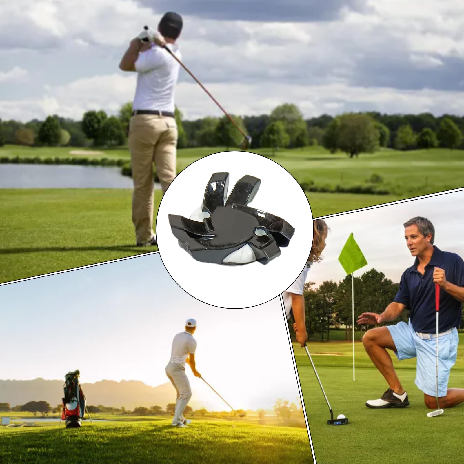 Genérico Chiodi per scarpe da golf, chiodi da golf, 12 pezzi con chiodi antiscivolo per scarpe da | Tacchetti veloci, chiave portatile, vite per campi da go
