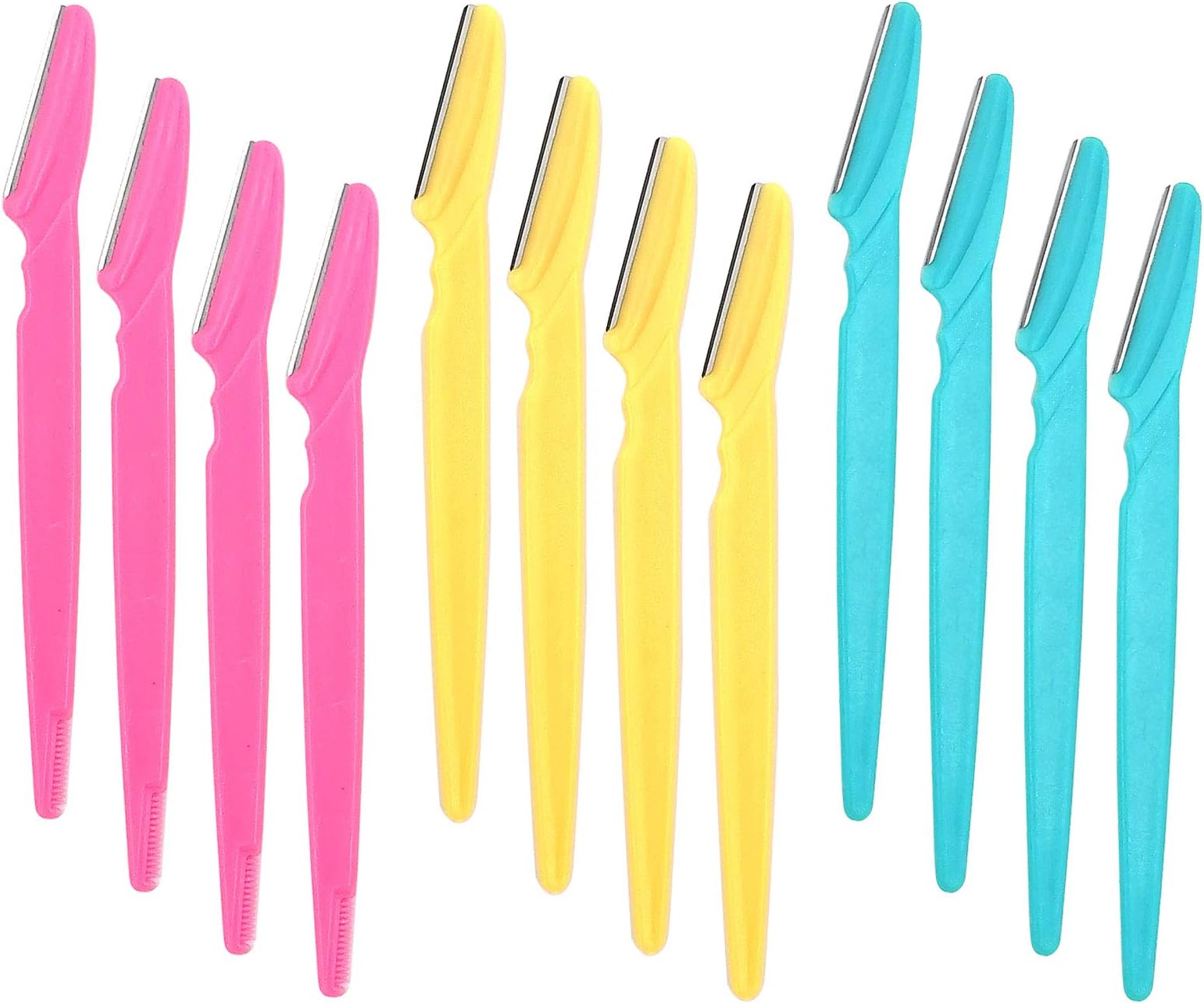 FARI 12 PCS Eyebrow Razors for Women, Dermaplaning Razor and Facial Hair Trimmer for Men & Women (12)