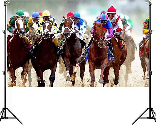 Nepnuser Kentucky Derby - Telón de fondo para cabina de fotos de Churchill Downs, carreras de caballos para interiores y exteriores, fotografía, disponible en Yaxa Colombia