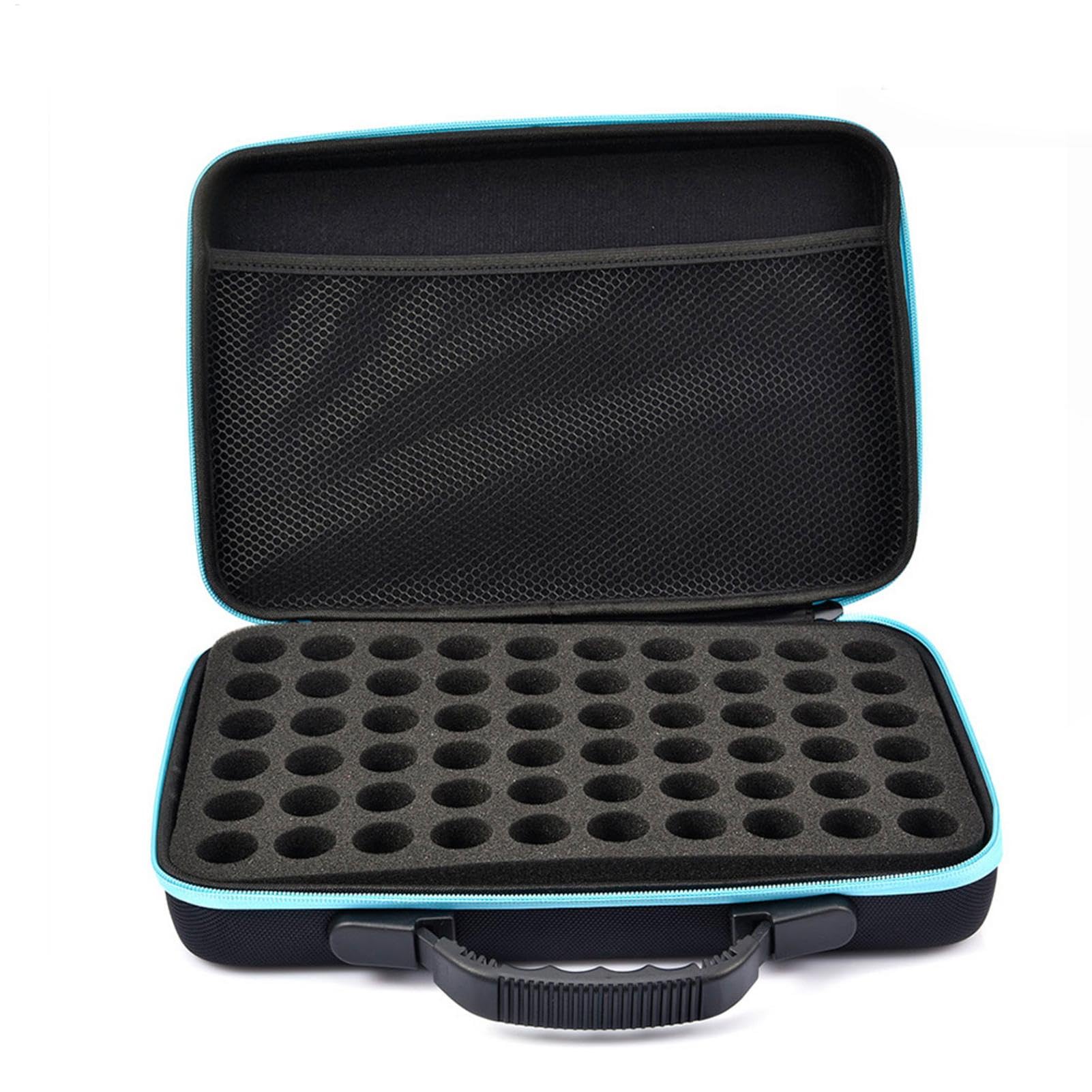 Essential Oil Box, 60 Holes Storage Box for Essential Oils 10ml 15ml, Shockproof Essential Oil Carrying Case, Nail Polish/Essential Oil Organizer, Blue, Refer to description - 1