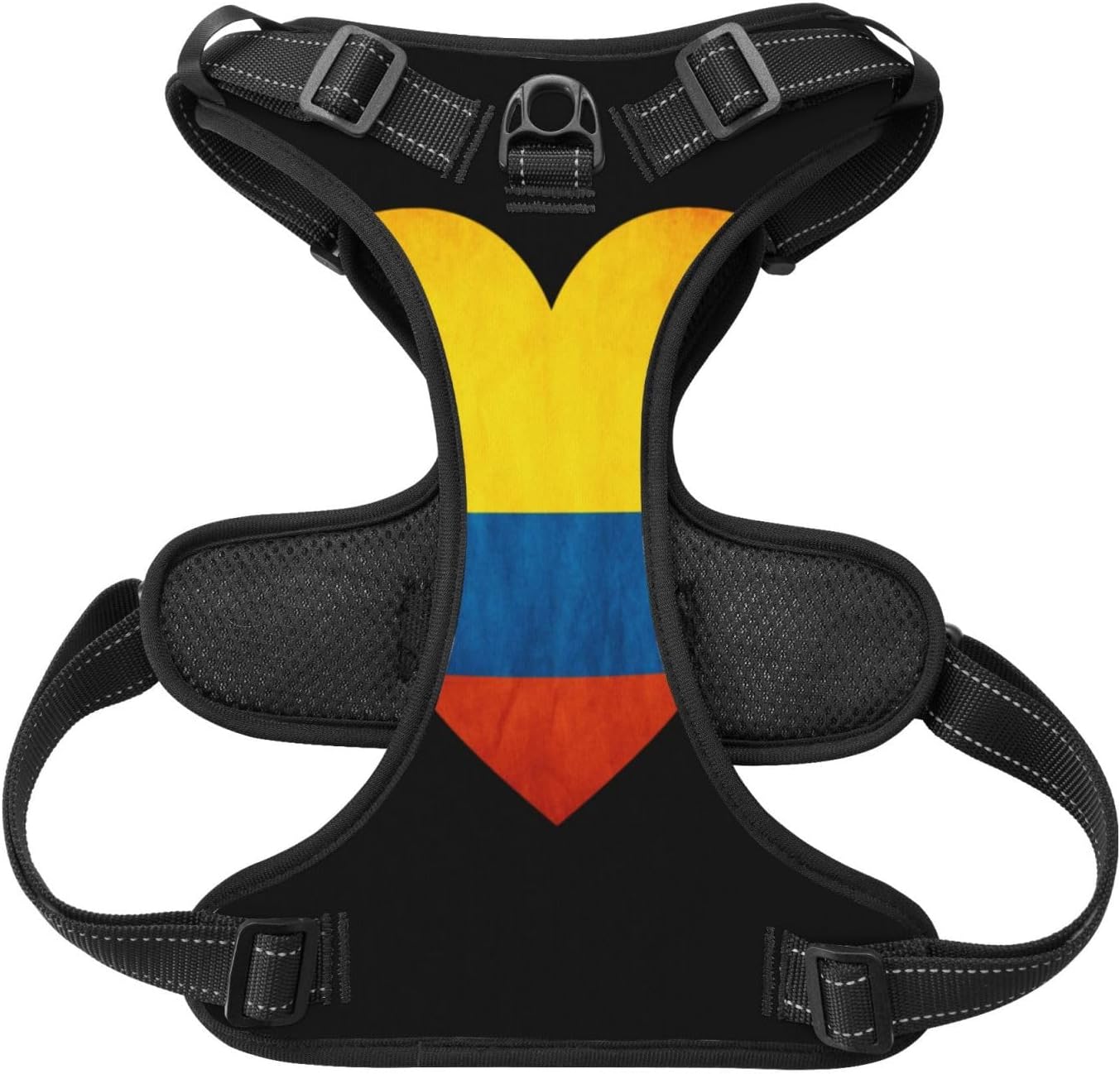 Love Colombia Flag No Pull Dog Vest Harness for Small Medium Large Dog Puppy Pets Cats Outdoor Walking