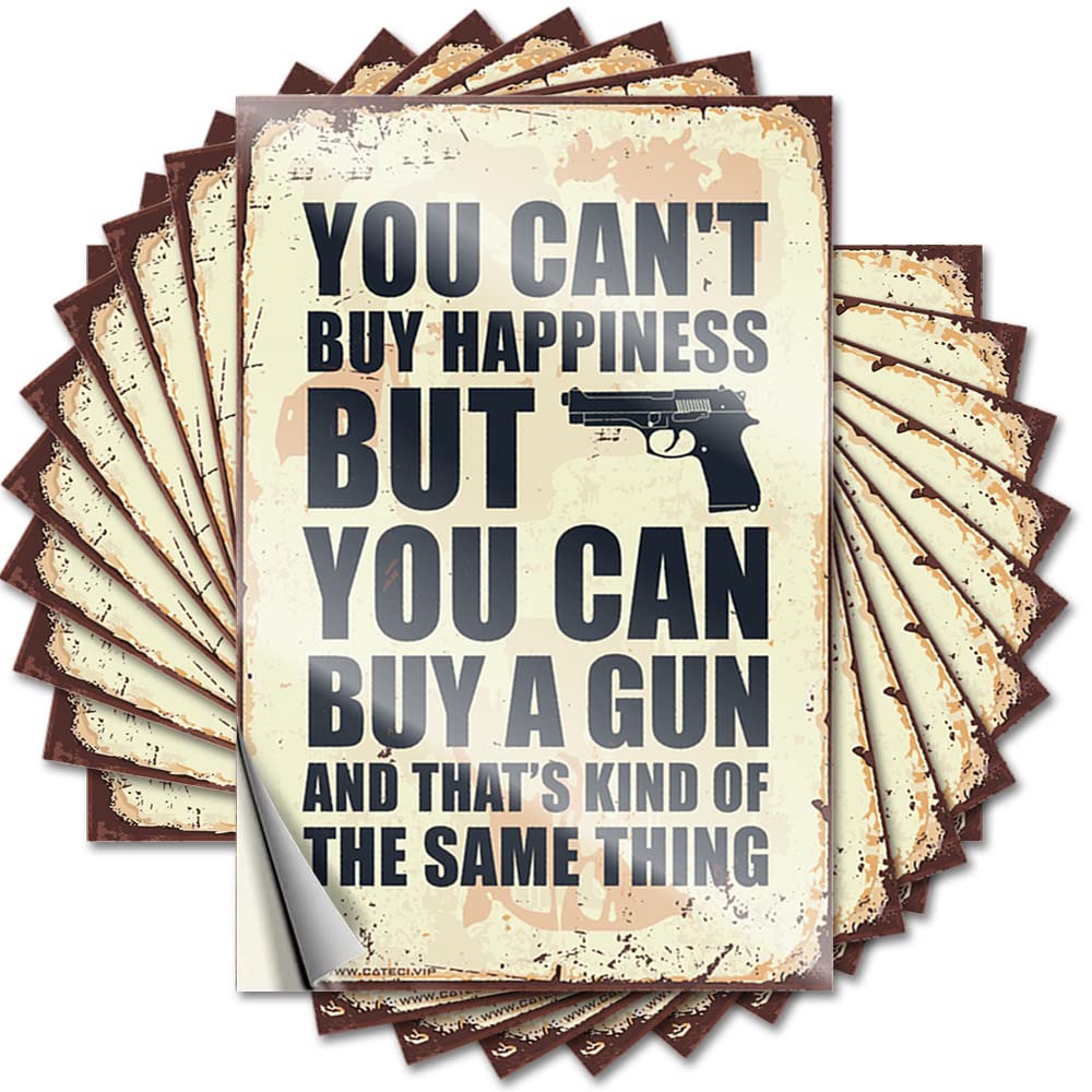 Accent Sticker, Stuff for Bedroom Tumbler You Can't Buy Happiness But You Can Buy A Gun | Funny Quote Autumn Decals(6X9CM)