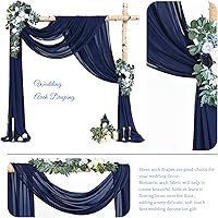 Vista 199 de Tela para envolver arco de boda, 4 paneles de 28 x 20 pies, cortinas de arco de boda rosa para ceremonia, cortinas de tela de gasa para cenador