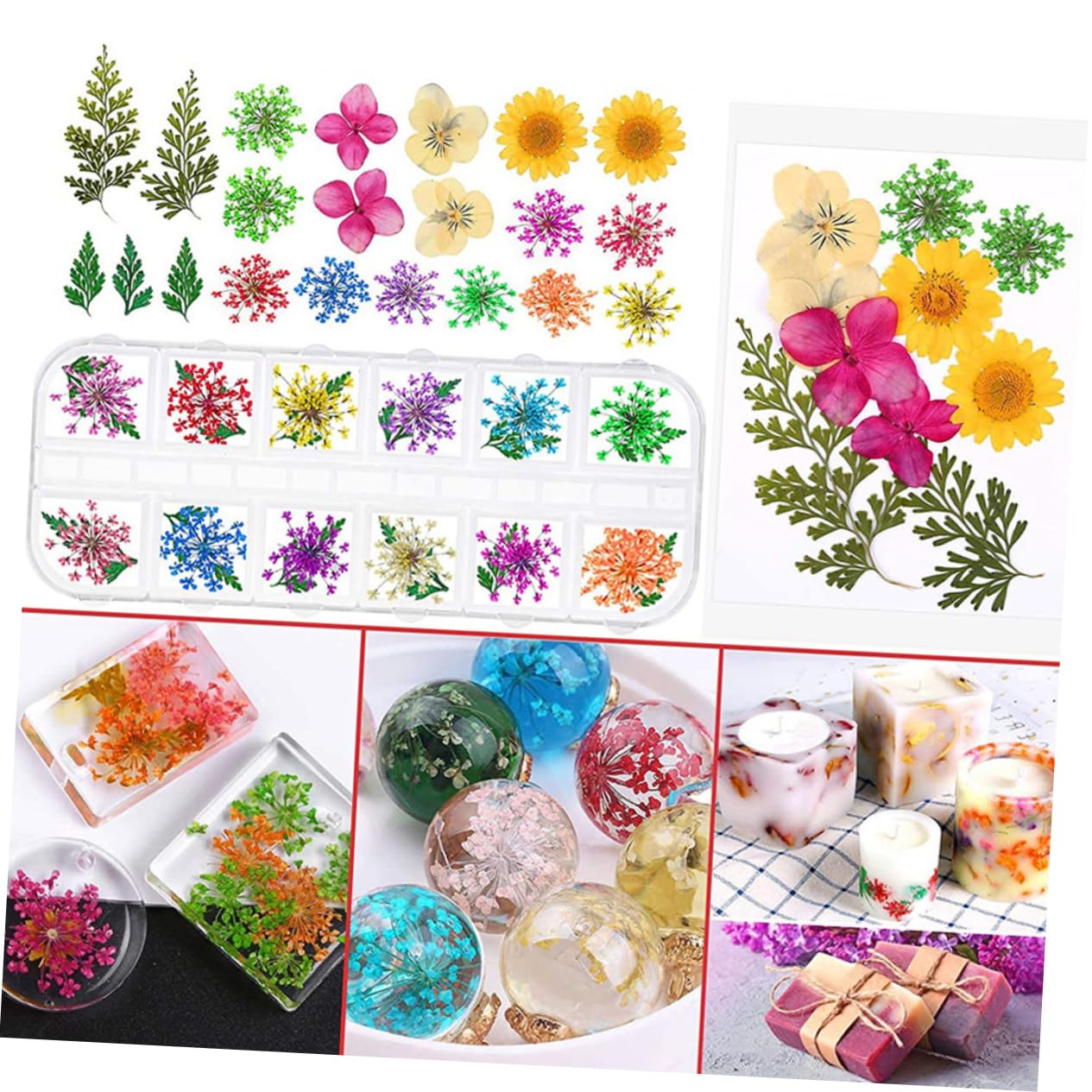 Harz Bastelset für Anfänger, 1 Satz Kristall Epoxidharz Zubehör | Requisiten für Ornamentherstellung, Kunststoff, Holz, Edelstahl, Soft Pottery und Trockenblume