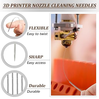 16 Pieces 3D Printer Nozzle Wrench Cleaning Kit, 6mm 7mm L-Shaped Wrench