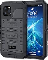 Vista 17 de Mitywah Funda impermeable para iPhone 12 Pro, carcasa resistente a los golpes con protector de pantalla incorporado, funda metálica de cuerpo