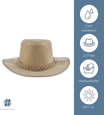 Dorfman Pacific Men's Soaker Hat with Mesh Back