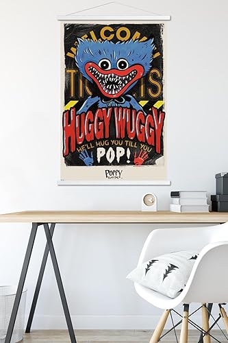 Vista 20 de Trends International Poppy Playtime - Póster de pared Huggy Wuggy, 22.37 x 34.00 pulgadas, paquete de impresión y colgador de madera de haya