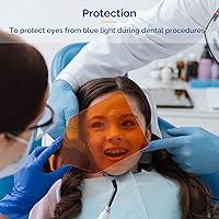 Vista 6 de JMU Placa de escudo dental 1 piezas, tablero de sombra dental de mano, placa protectora de ojo de curado de luz dental