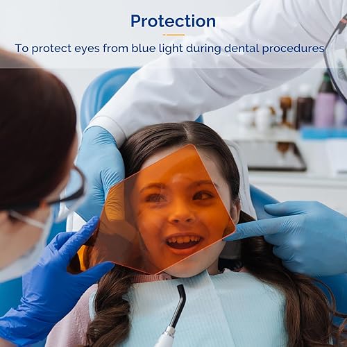 Miniatura 6 de JMU Placa de escudo dental 1 piezas, tablero de sombra dental de mano, placa protectora de ojo de curado de luz dental