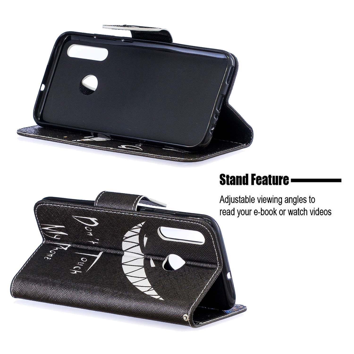 Custodia Portafoglio Custodia Flip Huawei P Smart Z - Cover Protettiva In PU Nero Con Scomparto