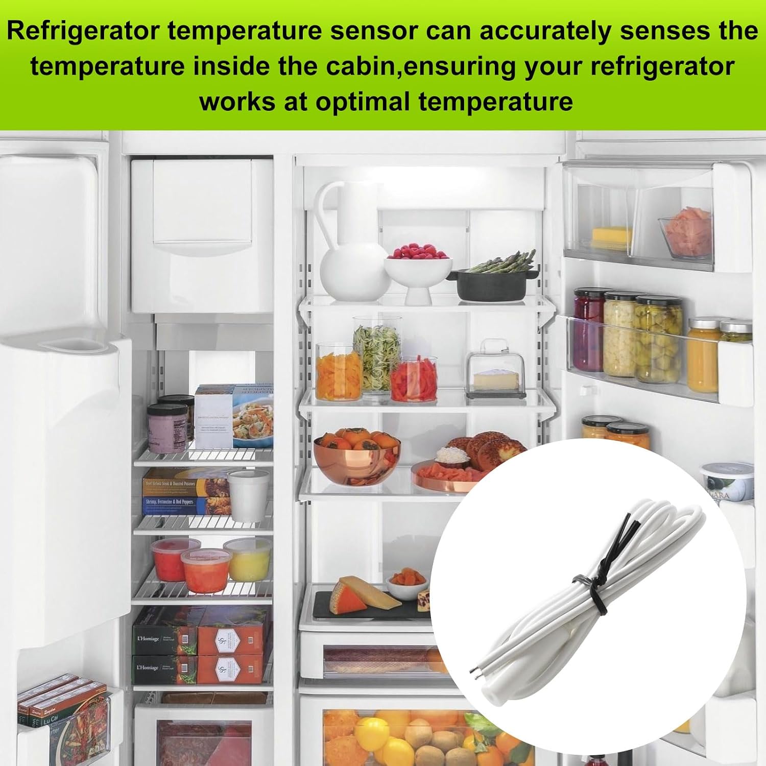 WR55X10025 Refrigerator Temperature Sensor Fits for G.E Refrigerators