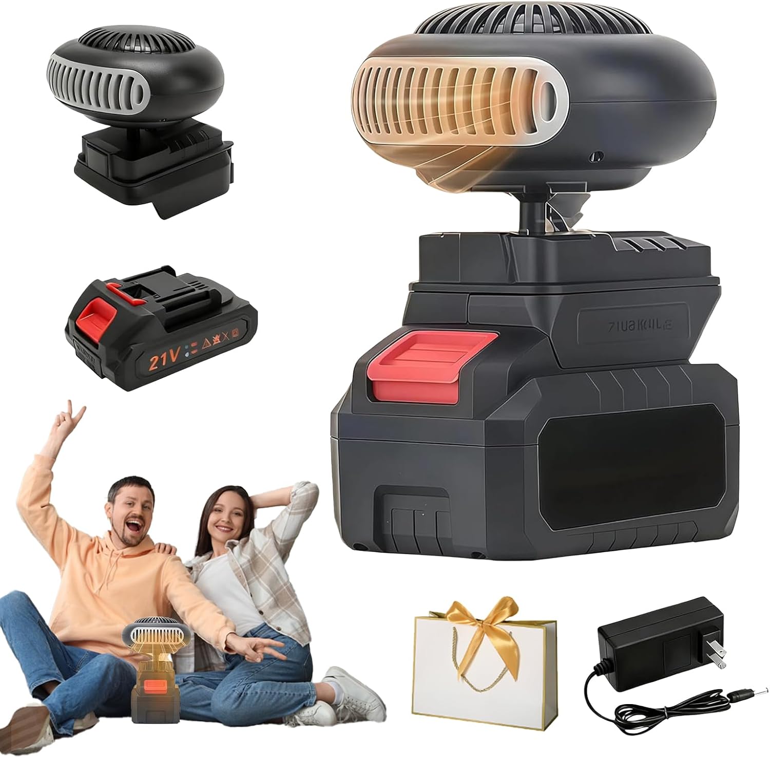 Calefactor Eléctrico Portátil a Batería con Calefacción Silenciosa