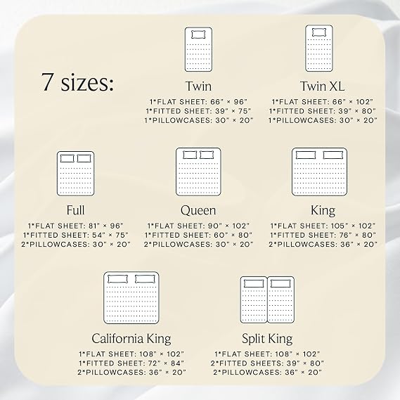 LuxClub 6 PC Sheet Set Bamboo Sheets Deep Pockets 18