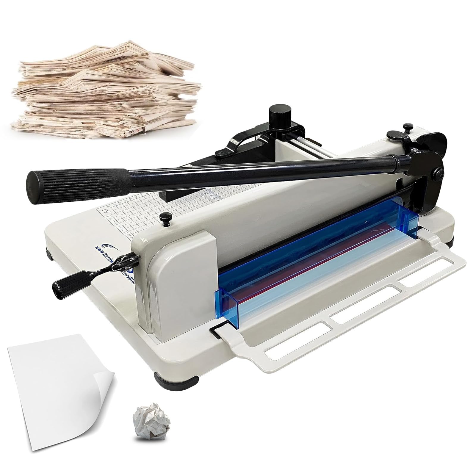 Taglierina a ghigliottina resistente, per A4, capacità di 400 fogli, lama in acciaio HSS ad alta velocità, ideale per casa, ufficio e scuola