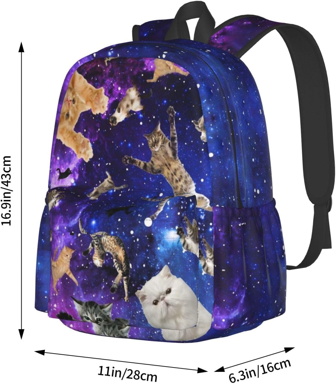 Cute Cat Pattern Backpack Travel Cat Laptop Backpack Casual Daypack for Women and Men