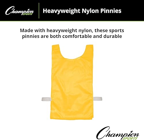 Miniatura 3 de Champion Sports Pinnie de nailon pesado, disponible en varios colores (paquete de 12)