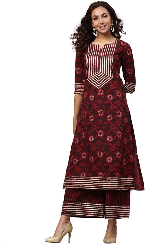 Idalia Women's Printed Cotton Kurta Set