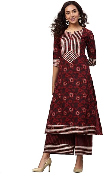 Idalia Womens Printed Cotton Kurta Set