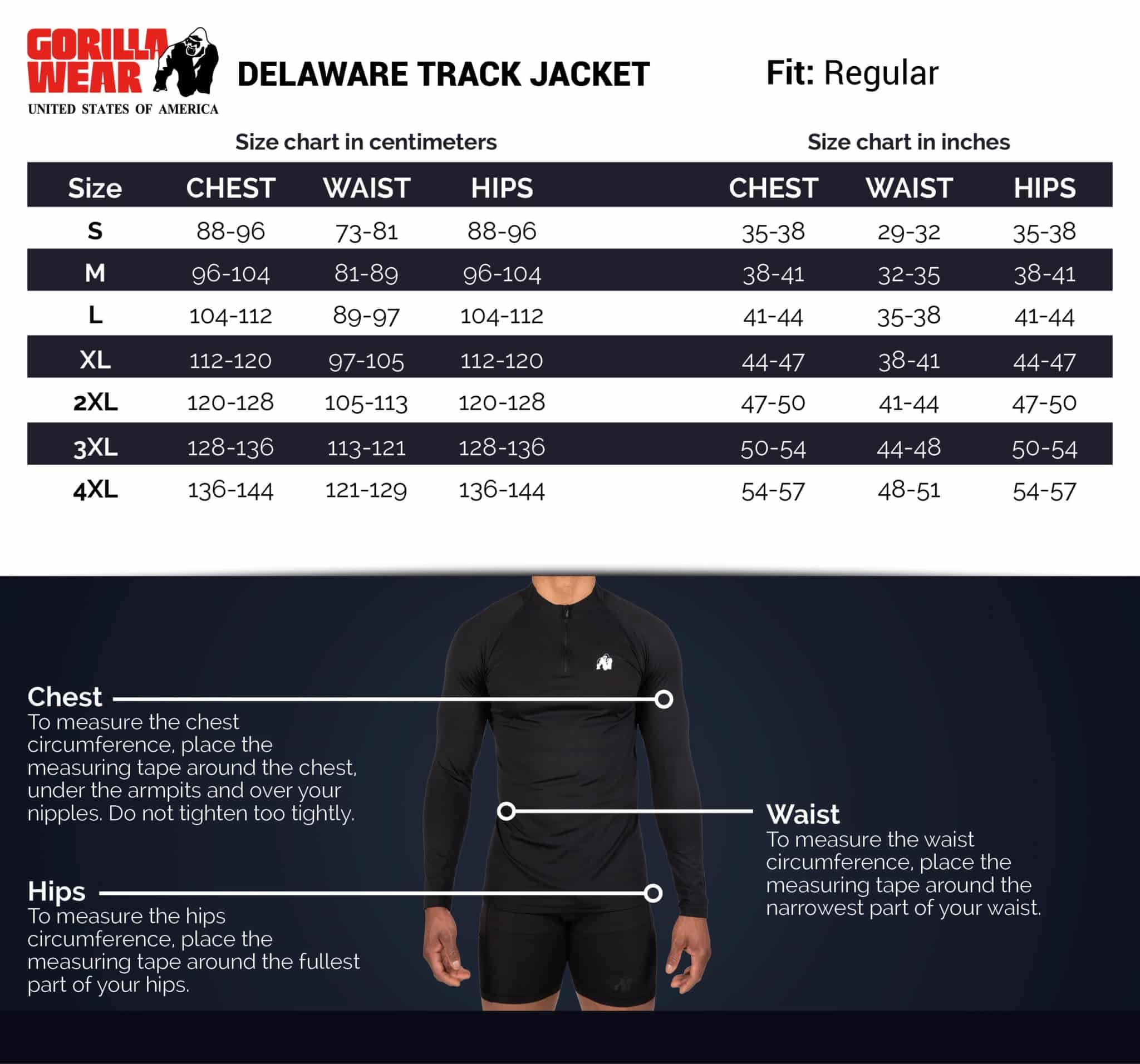 Gorilla Wear Męska kurtka dresowa Delaware Track (1 szt.)