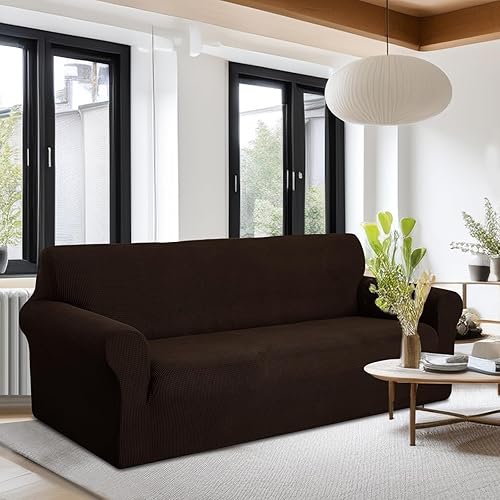 Miniatura 60 de U-NICE HOME Funda elástica para sofá de 2 plazas, funda protectora de muebles para sofá de 2 plazas, apta para mascotas (sofá biplaza, beige)