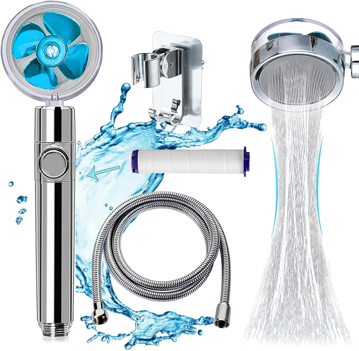 Pommeau de douche Turbo Spa Hydro Jet Vortex Douche haute pression à économie d'eau