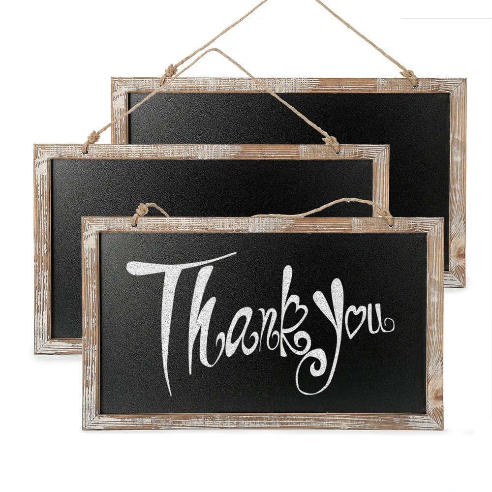 CALIFORNIA CADE ELECTRONIC Chalkboard - 11" x 17" Chalkboard Signs- 3Pcs Hanging Chalkboard Sign, First & Last Day of School Sign for Kindergarten, Wedding, Kitchen, Christmas, Wall Decor