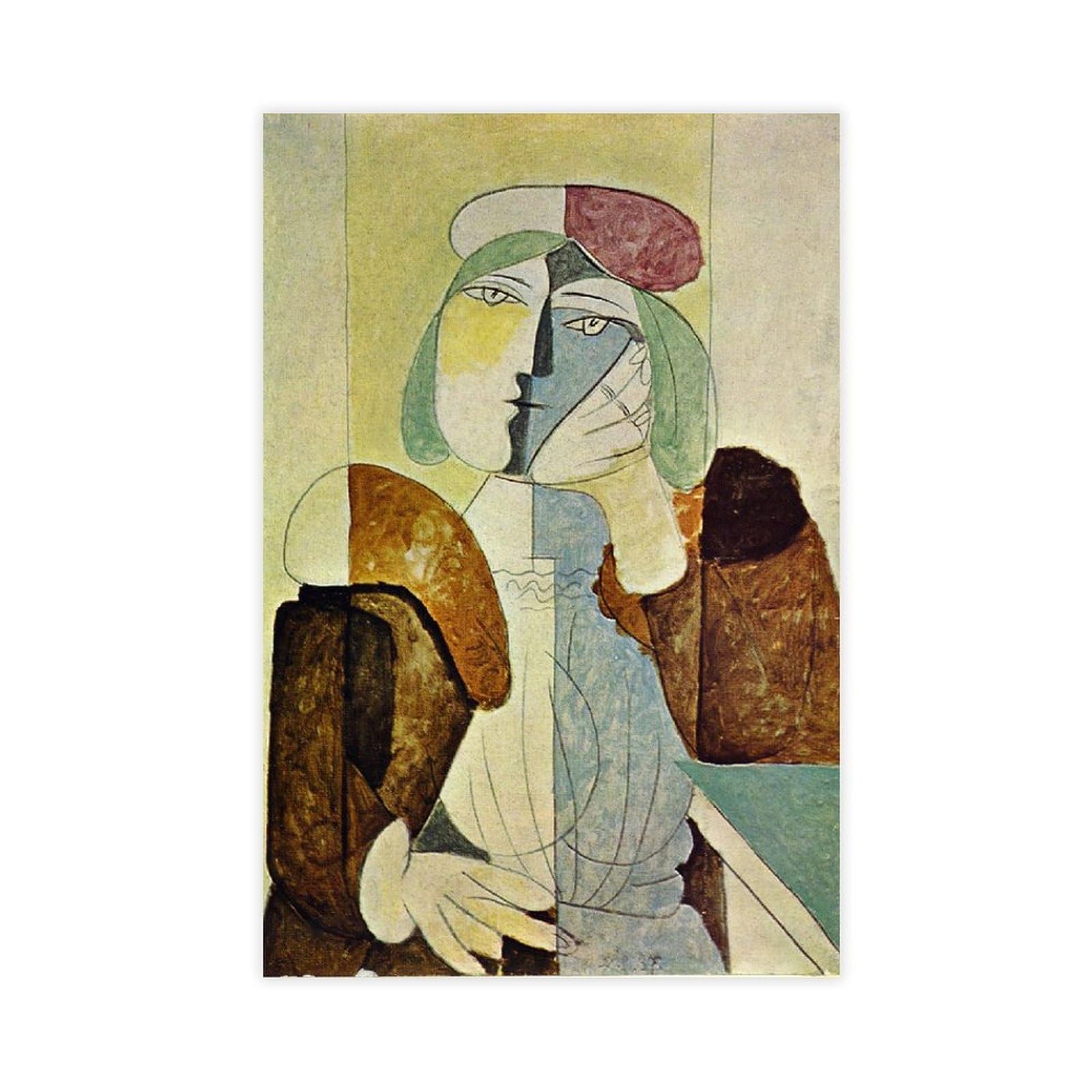WCYB Pablo Picasso - Marie-Thérèse Walter 1937 Posters Prints Canvas Deco Paintings Wall Art Unframe 12" L X 18" W