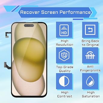 for iPhone 15 Plus Screen Replacement with Earpiece 6.7 LCD