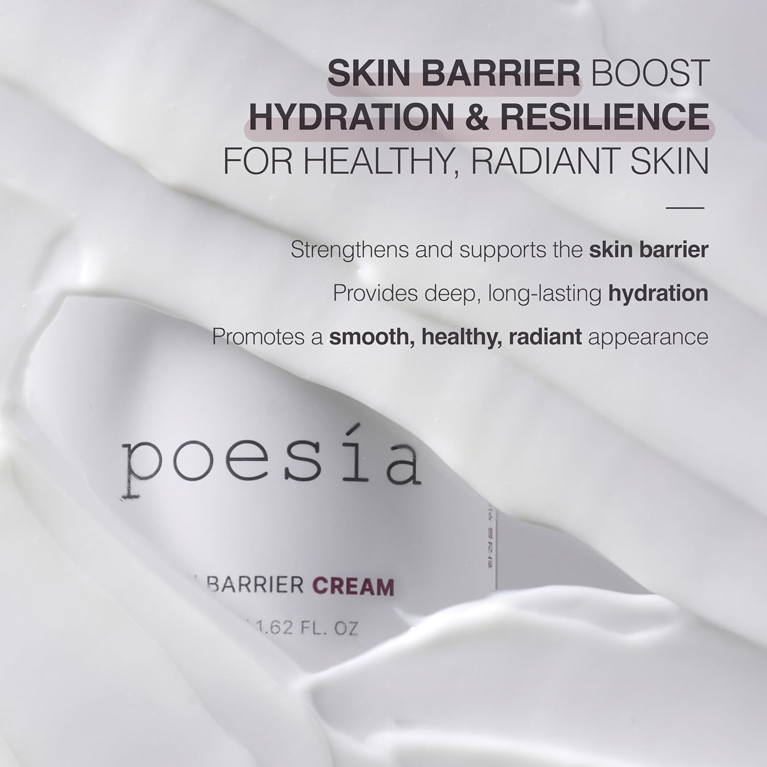 Poesia Ceramide 3 Liposome Barrier Cream – Hydrating & Repairing Face Cream with Shea Butter & Ceramides – 1.62 fl. oz, Sensitive Skin Friendly - Image 3