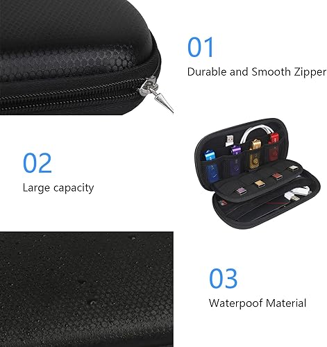 Miniatura 5 de Funda para dispositivos digitales impermeable para tarjetas de memoria, doble capa, todo en uno, diseñada para discos duros externos, unidades flash