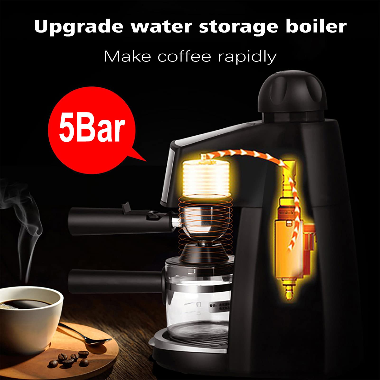 Máquina de café Profesional con vaporizador de Leche Espresso Capuchino Cafetera Máquina de Bebidas Calientes Espresso, Latte, KangBaolan, Mocha, Actualizar Needed
