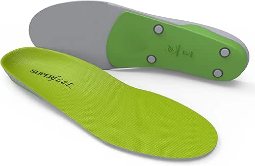 Superfeet All-Purpose Support High Arch Insoles (Green) - Trim-To-Fit Orthotic